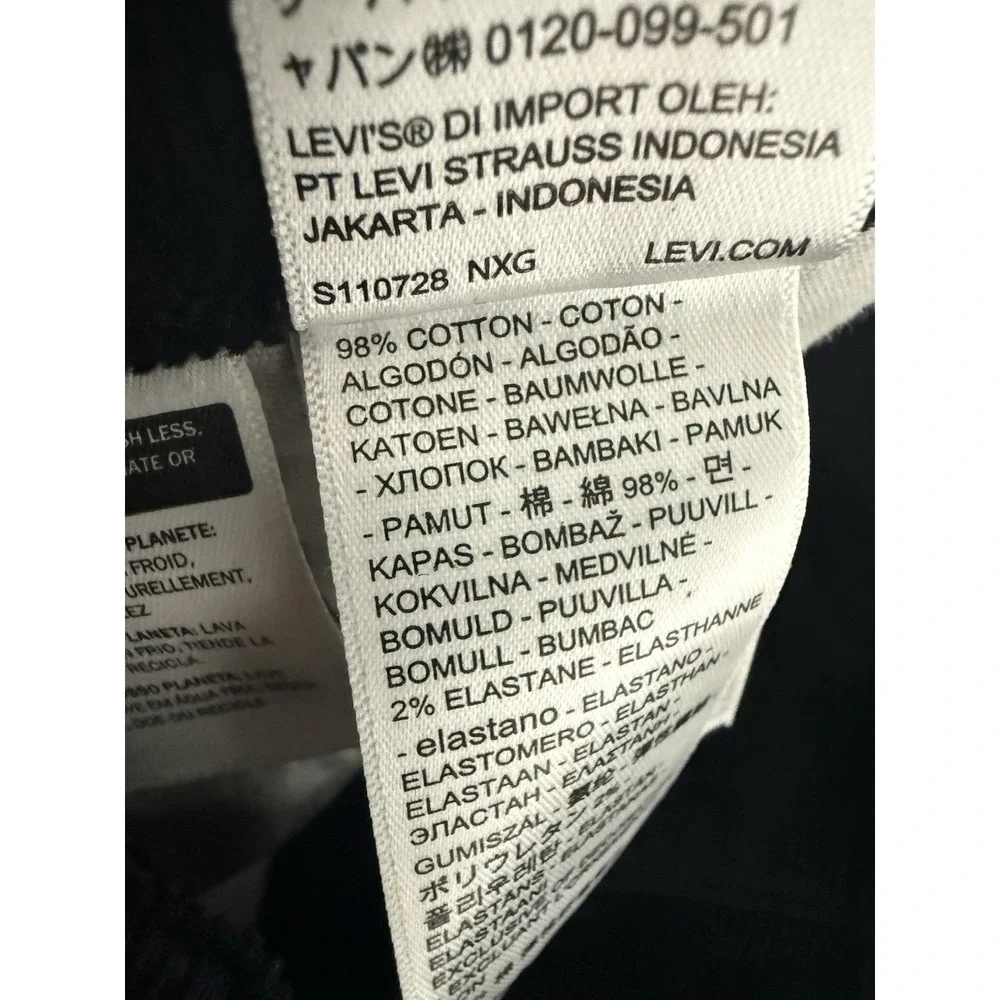 Levis 514 Pants Men's 34x32 Black Corduroy Straight Fit